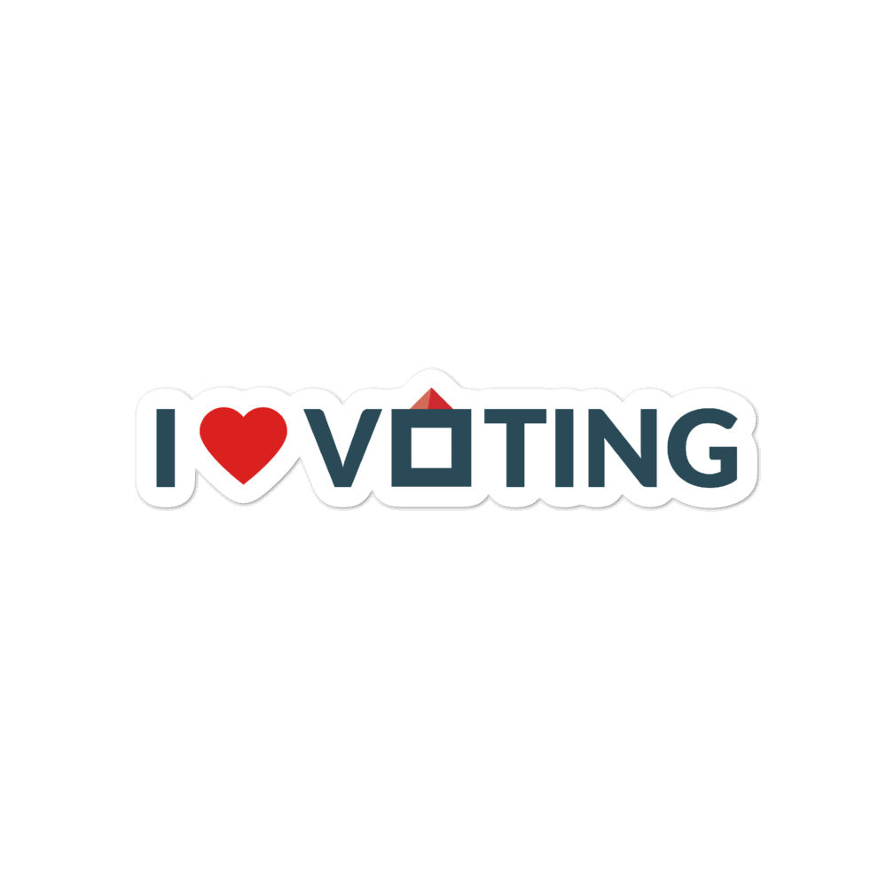 I heart voting sticker