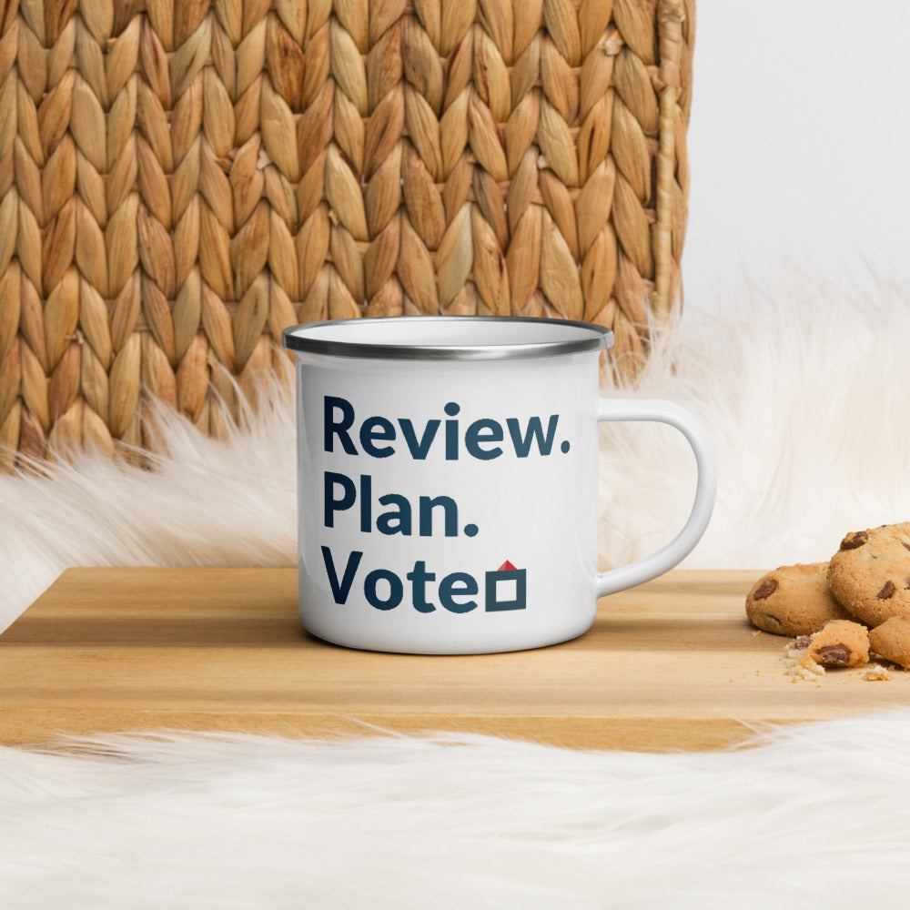 Review. Plan. Vote. Mug