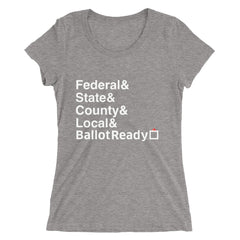 Ladies' Short Sleeve Federal State, etc .. T-Shirt