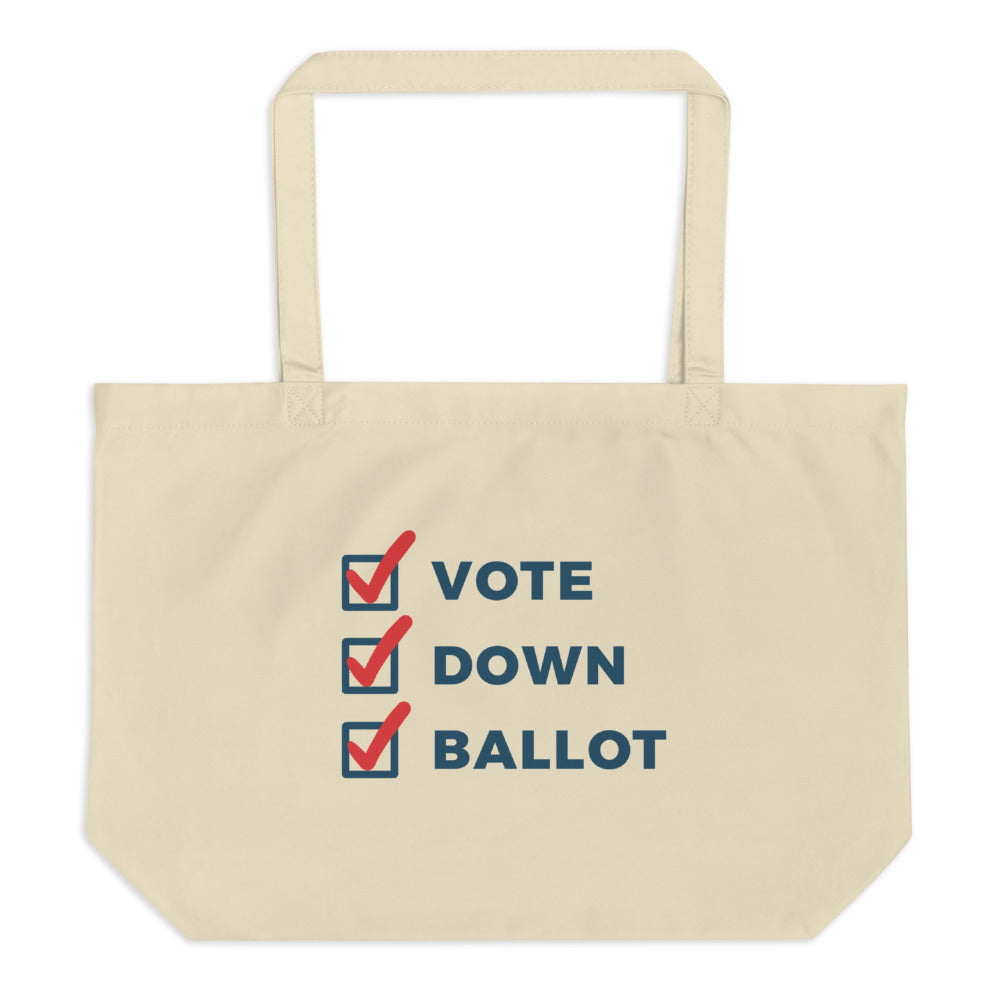 "Vote Down Ballot" Tote Bag